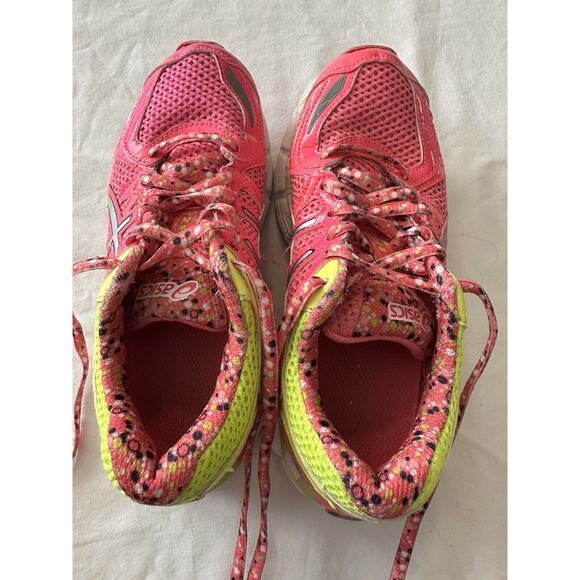 Asics Gel Kayano 21 C459N 3591 Pink Yellow Sz 1.5 Shoes Girls Kid Youth - Picture 15 of 15